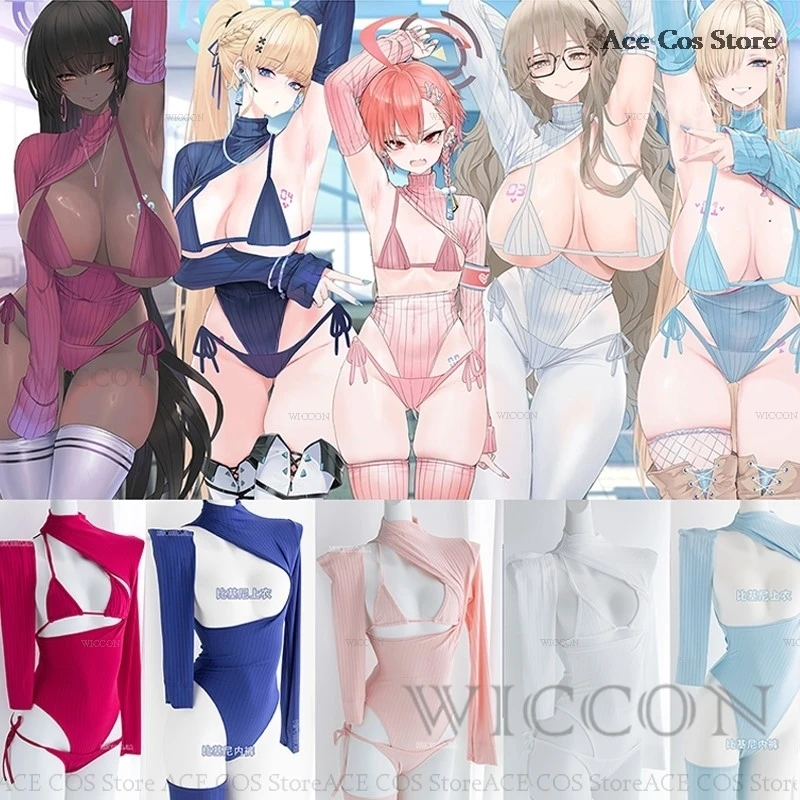 

Game Blue Archive ACGN Shimoe Koharu Ichinose Asuna Doujin Bikini Cosplay Costume Wig Adults Sexy Women Loli Uniform Suit