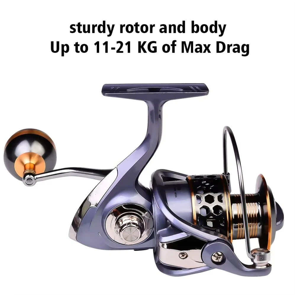 Spinning Reel 11-21KG Max Drag Fishing Reel 2000-7000 Series Carp Front and Rear Drag System Fishing Wheel Freshwater