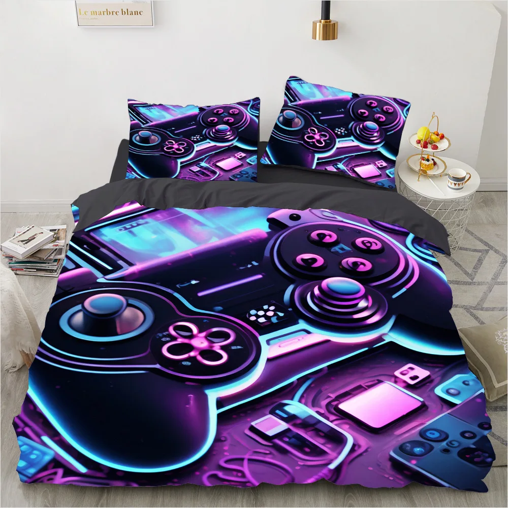 2/3pcs bedding set Digital Print Comfortable Duvet Cover for Home Bedroom Decoration, 1 Duvet Cover and 2pillowcase with Zippers