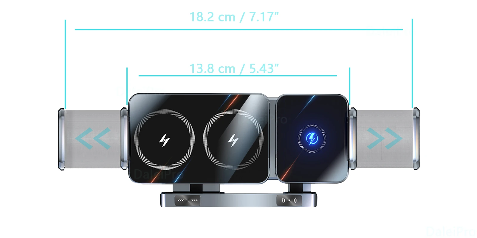 Dual Coil Faltbare Telefon Halter Auto Drahtlose Ladegerät Universal Auto Telefon Halterung Schnelle Lade Für Samsung iPhone Xiaomi Z Fold – Detail 17