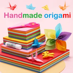 100 sheets of double-sided colorful 20x20cm square origami, origami kit, colored paper kit suitable for beginners DIY handicraft
