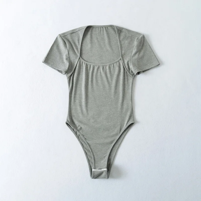 Y2098-26Ice color plain short-sleeve shirtTT-shirt jumpsuit with hidden buttons, summer style, Korean version,, s