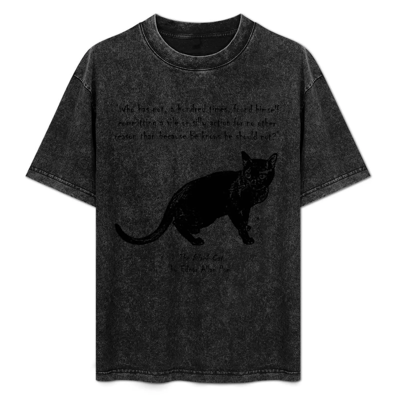 

The Black Cat T-Shirt new edition plus size tops anime shirts men