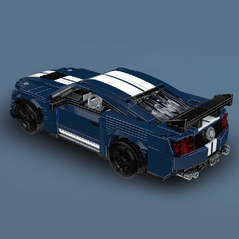 Technik Blue Retro Raceing Car Building Blocks Sport Seep Hypercar Assembly Brick Model Kit ToysAdult Kid Birthday Gift 980PCS