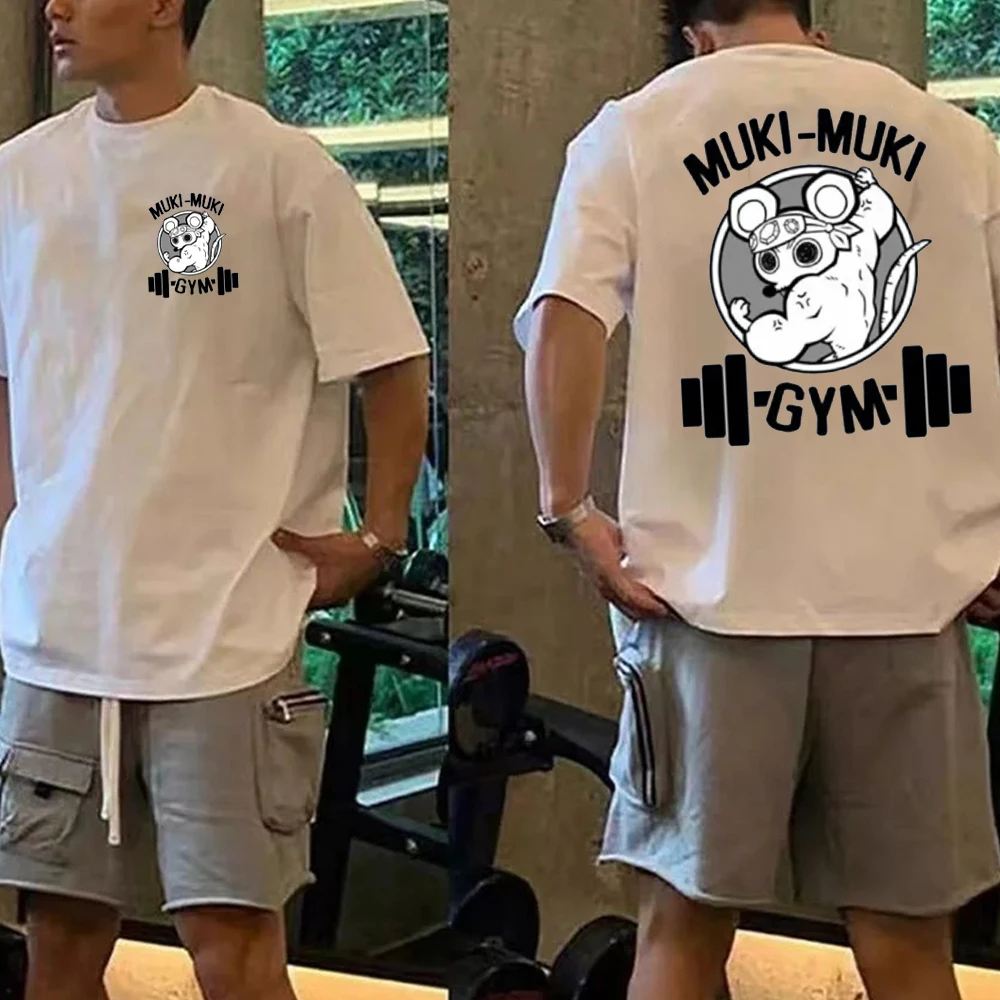 

Аниме Demon Slayer Uzui Tengen футболки с принтом унисекс забавные ниндзя мыши Muki Muki Gym футболка мускулистая мышь свободная футболка