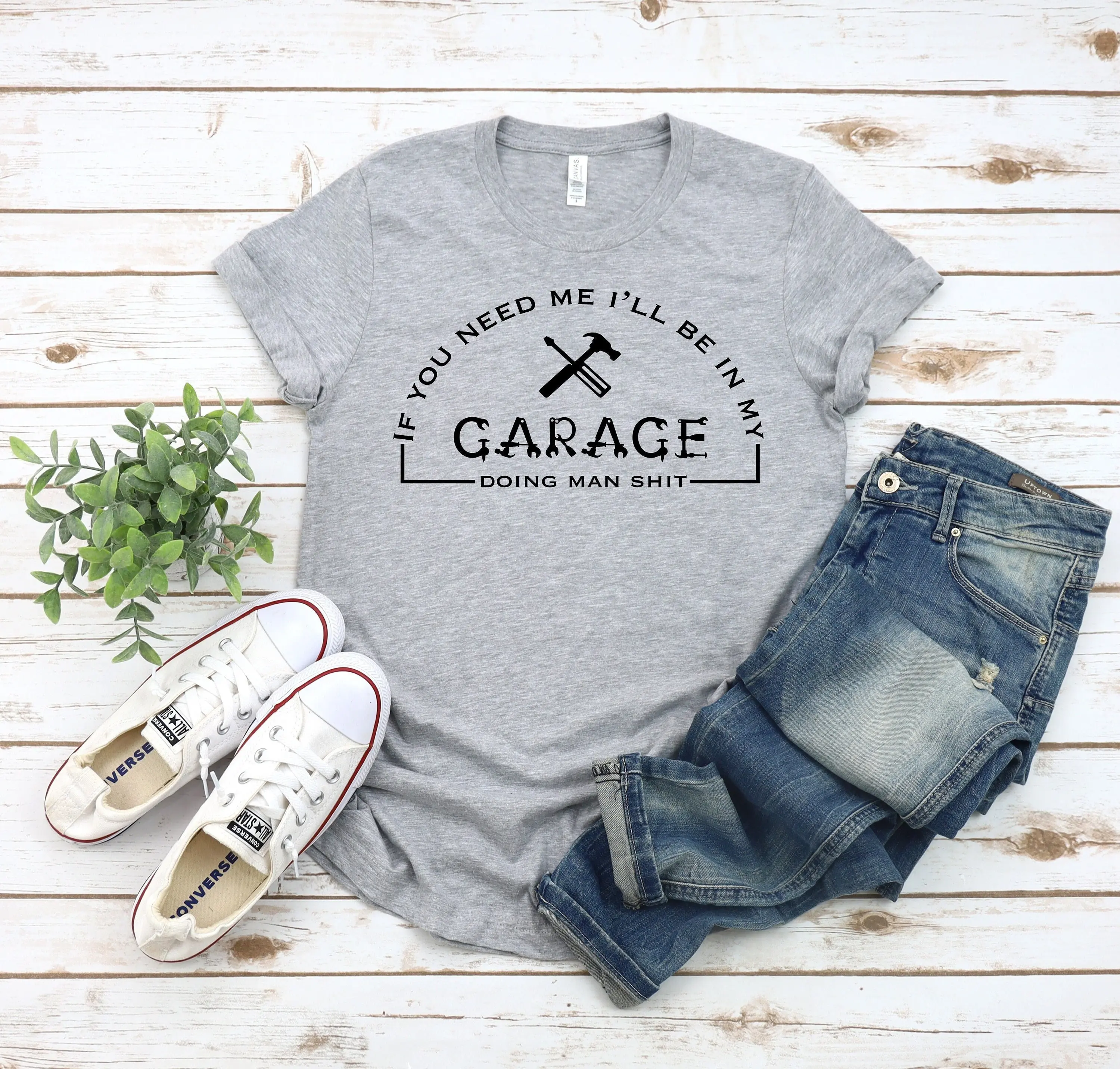 

Funny T Shirt Men I'll be In The Garage Fathers Day Dad Mechanic Husband