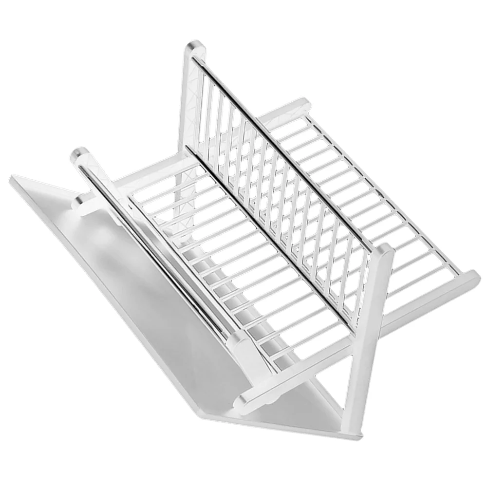 Organizer Serving Utensils Folding Dish Drainer Stainless Steel Drying Small Rack