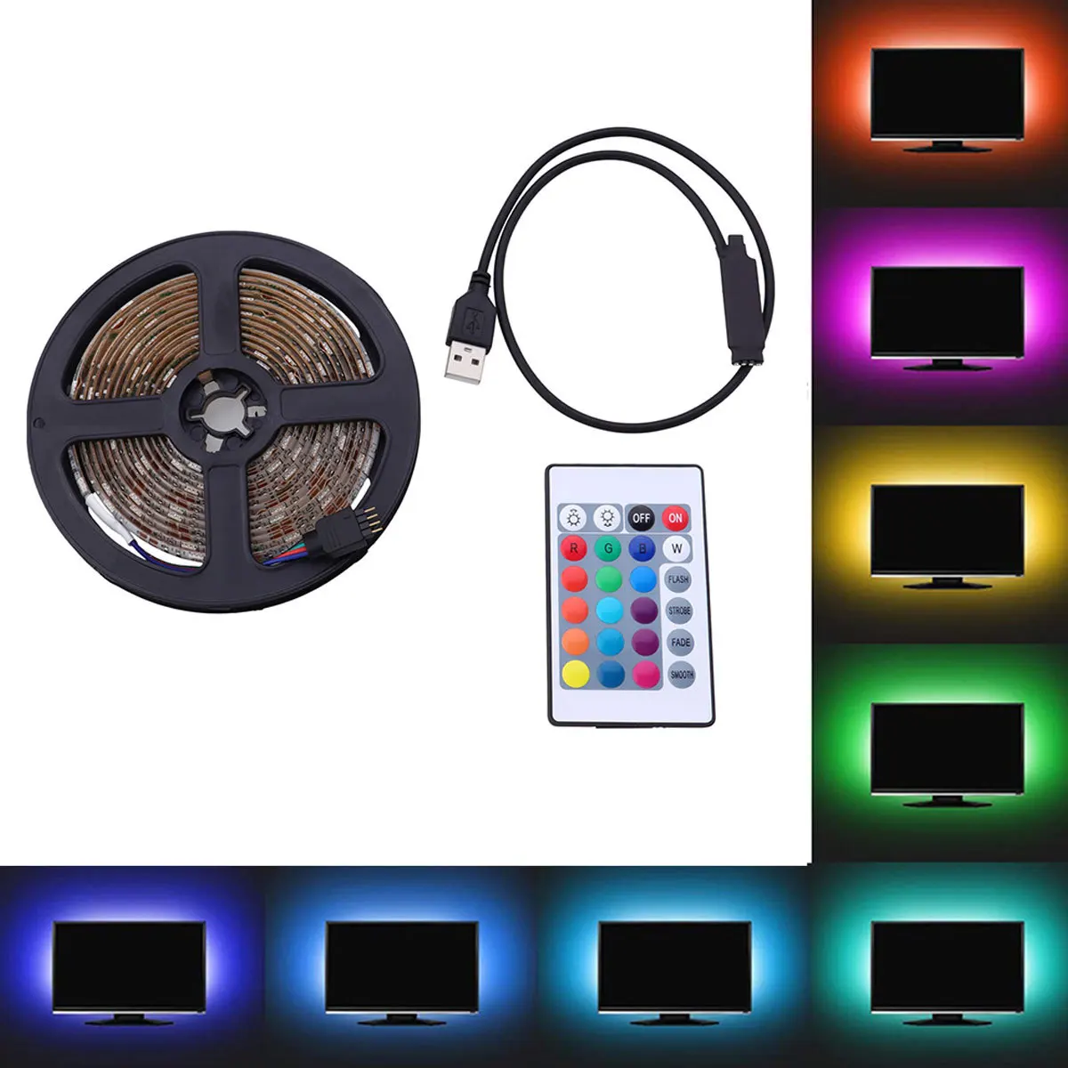 

3 Meters Waterproof Led Strip Light Usb Powered Decorative Lamp For Home Garden Party Stage Scene Layout Durable Safe Design