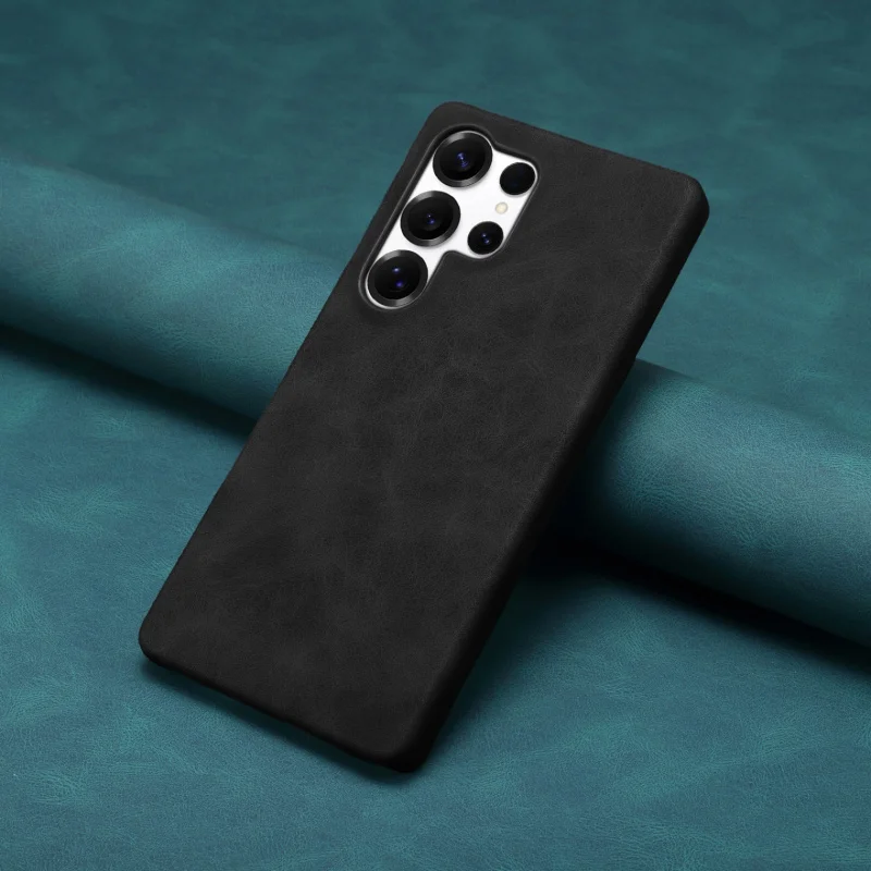 

Чехол для Samsung S25 Ultra/S25 Plus с эффектом ретро-кожи, невидимый магнитный, для беспроводной зарядки, защитный корпус