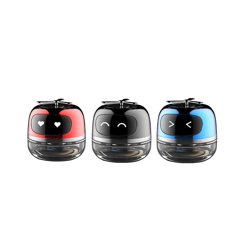 Solar Car Air Freshener Rotating Robot Diffuser 55ml French Perfume Long Lasting Odor Eliminator Auto Interior Accessories
