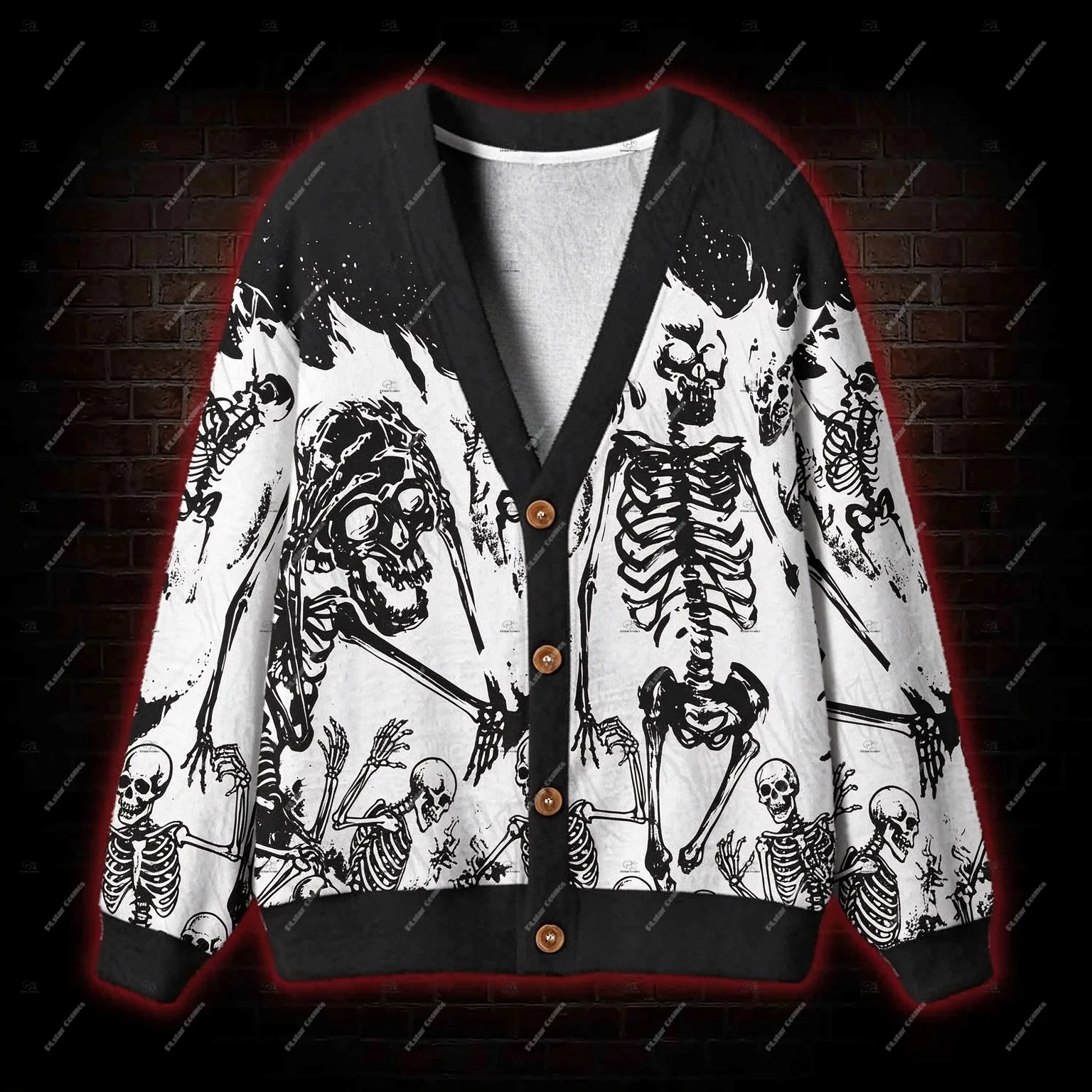 Newest Christmas Halloween Vintage Dark Style Cardigan Retro Sweater 3DPrint Harajuku Casual Funny Unisex Winter Sweatshirt Q8