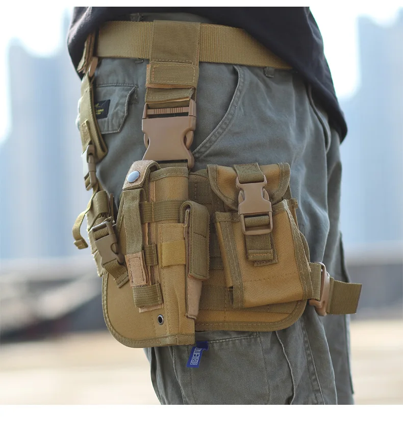 Outdoor multifunctional waist pack  Cs hidden camouflage combination holster  smart cover  Pull out the tactical holster quickly