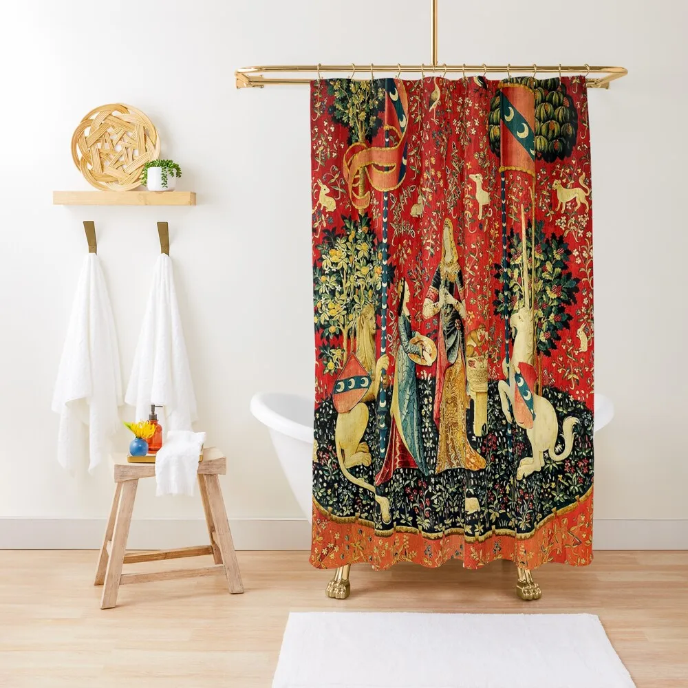 

The Lady and the Unicorn: à Mon Seul Désir Shower Curtain Elegant Bathroom Bathroom Fabric Curtain