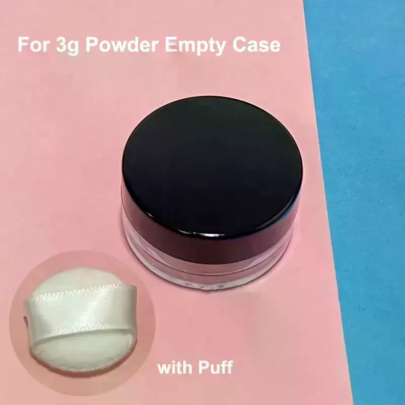 3g Jar Puff Container Case Plastic Empty Cosmetic Portable Refillable Loose Powder With Makeup Box Sifter