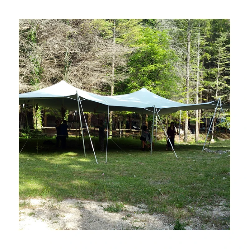 Sand Color Freeform Bedouin Stretch Tent 10x15m With Accessories for Outdoor Event