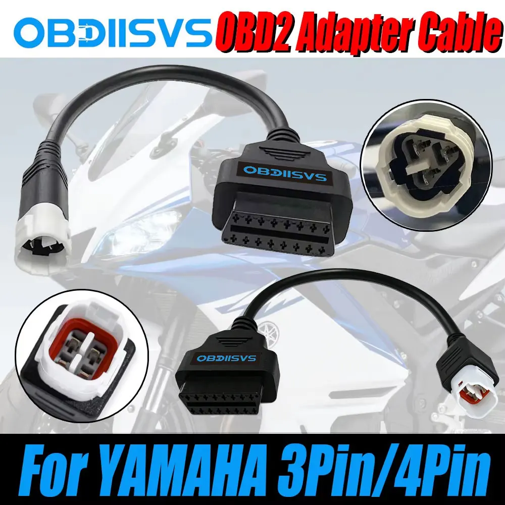 

For Yamaha 3Pin OBD2 Diagnostic Cable For Yamaha 4Pin for R1, R6, MT07, MT10, FZ09, FZ10, XSR700, XSR900,TMAX530, XT1200ZE MOTO