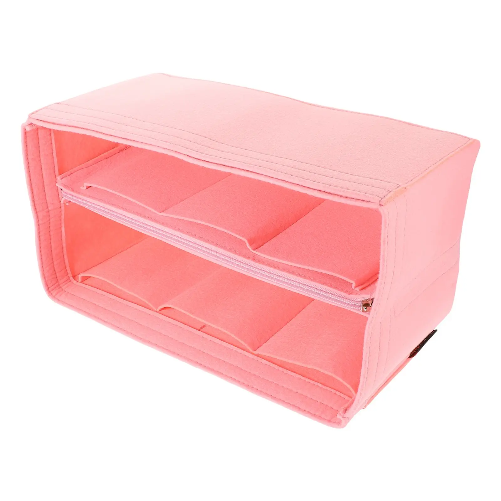 

Felt Bag 16x16x30 Pink Detachable Makeup Pouch Multi Lightweight Compact Size Stationery Case High End