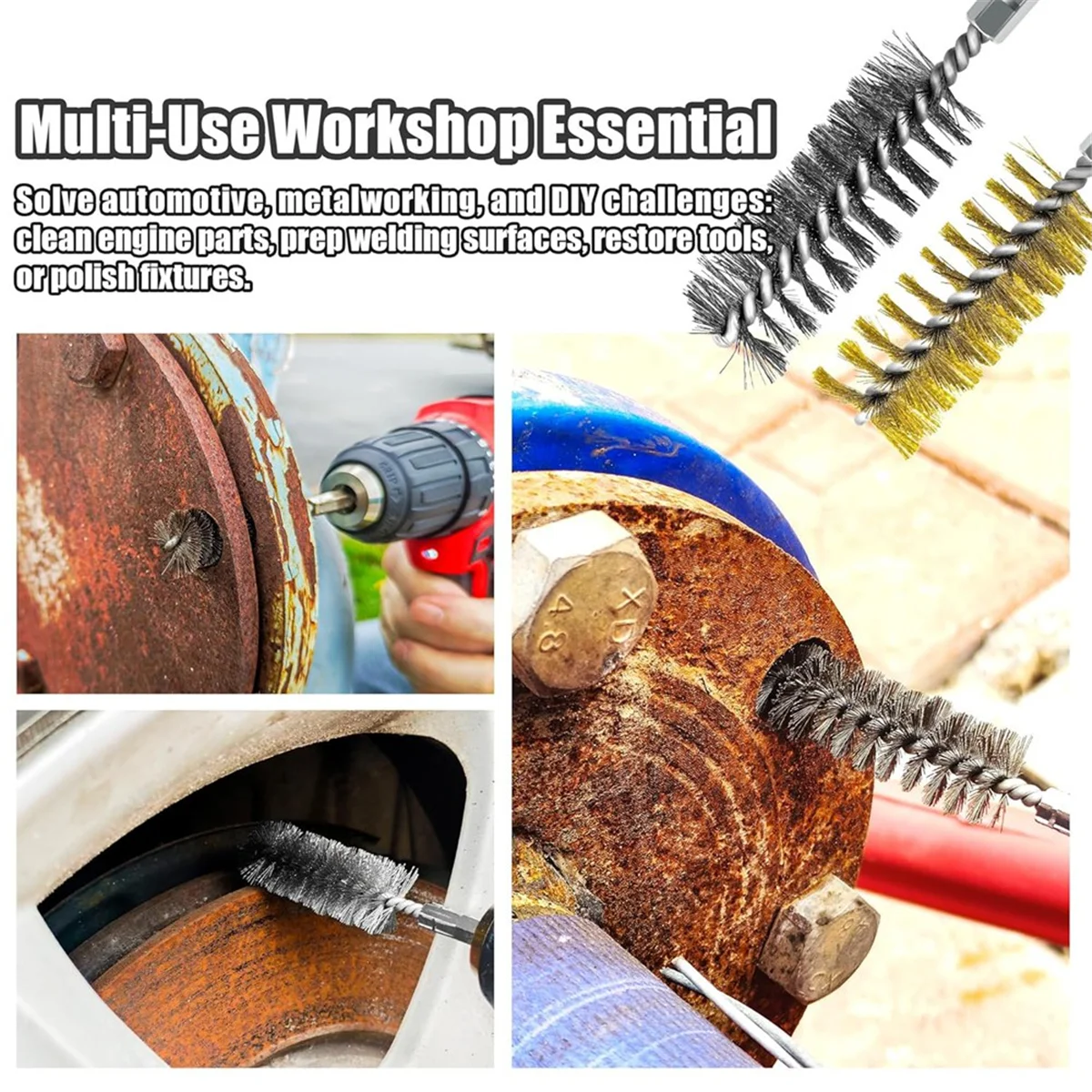 2025+ مجموعة فرش تجويف مكونة من 14 قطعة، ساق سداسية مقاس 1/4 بوصة مع شريط تمديد لمثاقب الطاقة، ومحركات الصدمات، والمطاحن (8/10/12/15/17/19 مم) #6