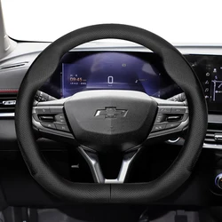 For Chevrolet D-Shaped Steering Wheel Cover Ultra-Thin Camaro Monza Tracker Cruze Accesorios Micro Fiber Leather Breathable