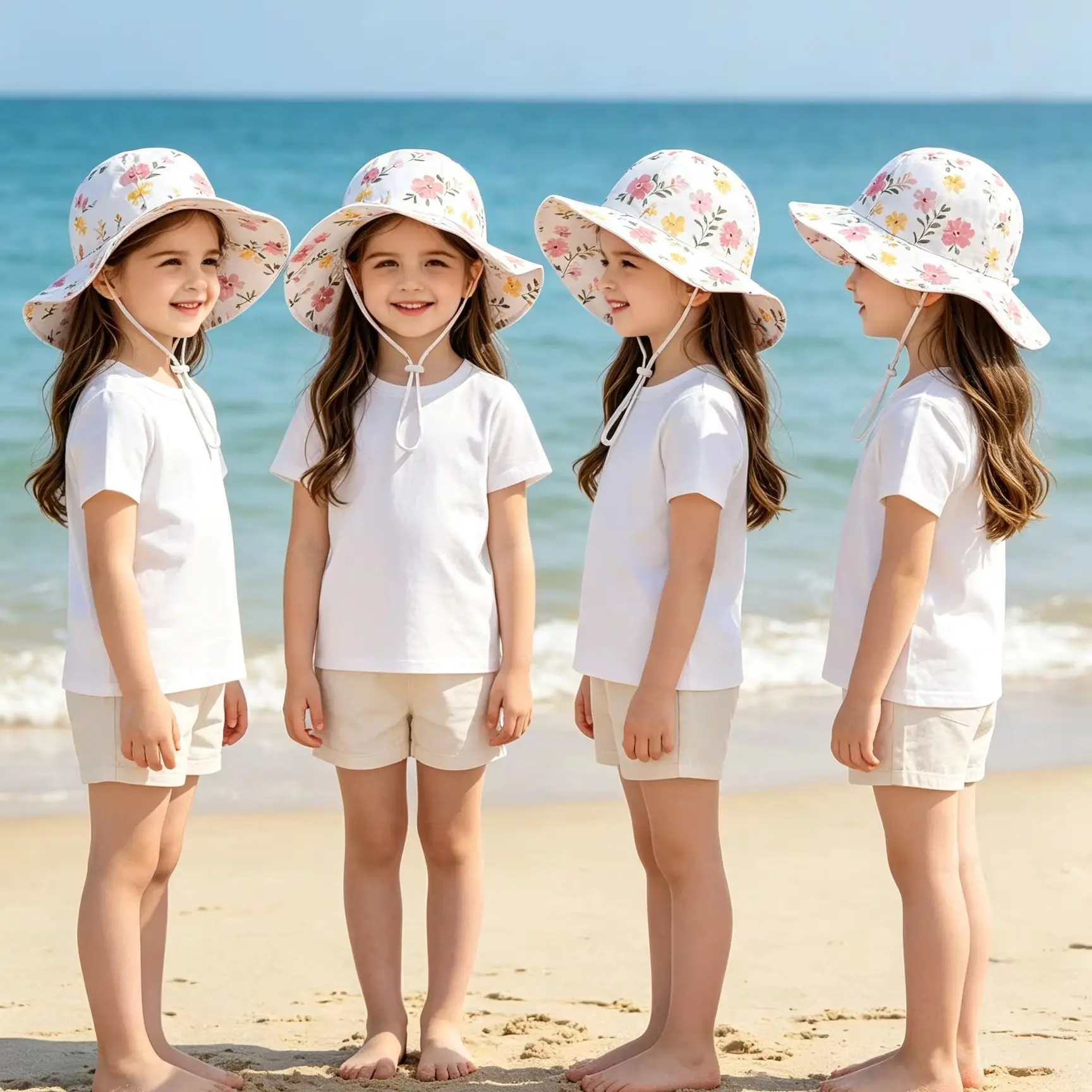 Children's Fisherman Hat - Summer Outdoor Sun Protection UV Blocking Sun Hat with Mesh Screen, Breathable and Drying Fast Sun Ha