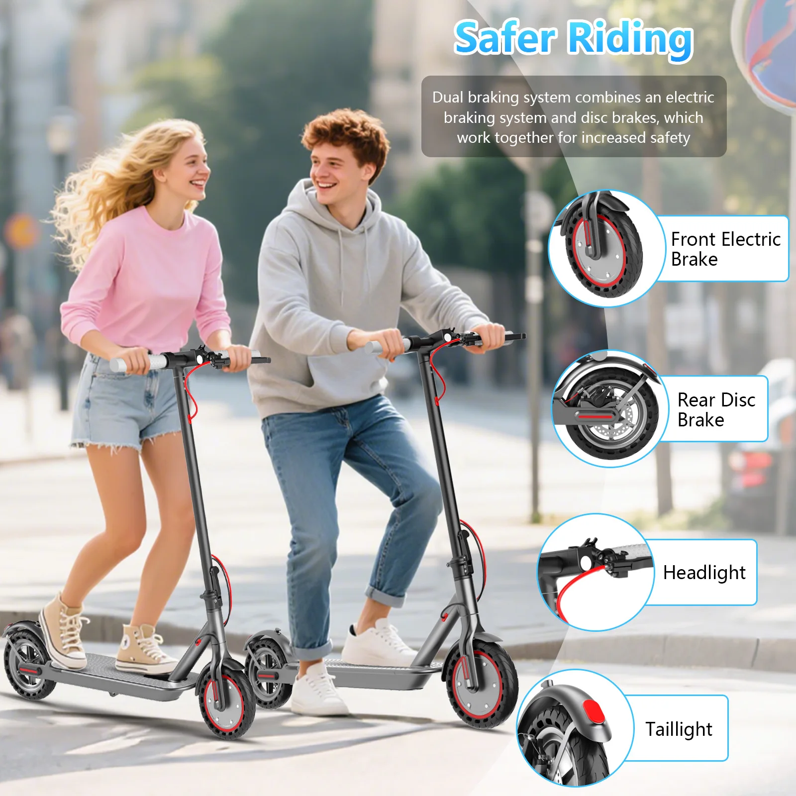 2026 Nieuwe AOVOPRO S80 Pro Elektrische Scooter 35KM Bereik Elektrische Step 8,5 Inch Elektrische Trapfiets AOVOPRO APP Besturing