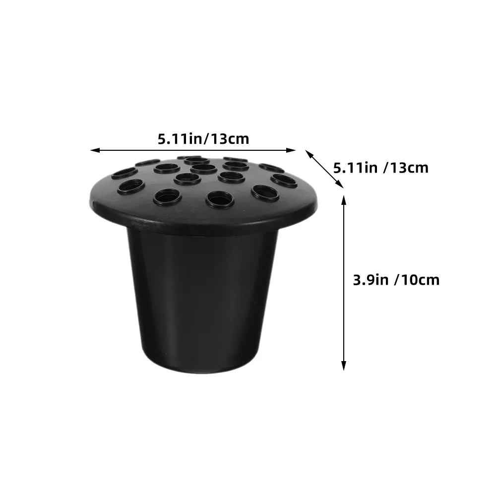 4Pcs Memorial Vase Cemetery Grave Flower Holder Elegant Plastic Planter 16-Hole Graveyard Flower Container Outdoor Floral