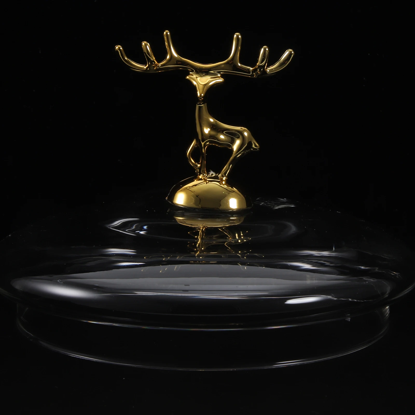 

High Borosilicate Glass Stew Pot with Elk Design Lid Double Ear Soup Pot for Kitchen Home Use Noodle Ramen Cooking Household