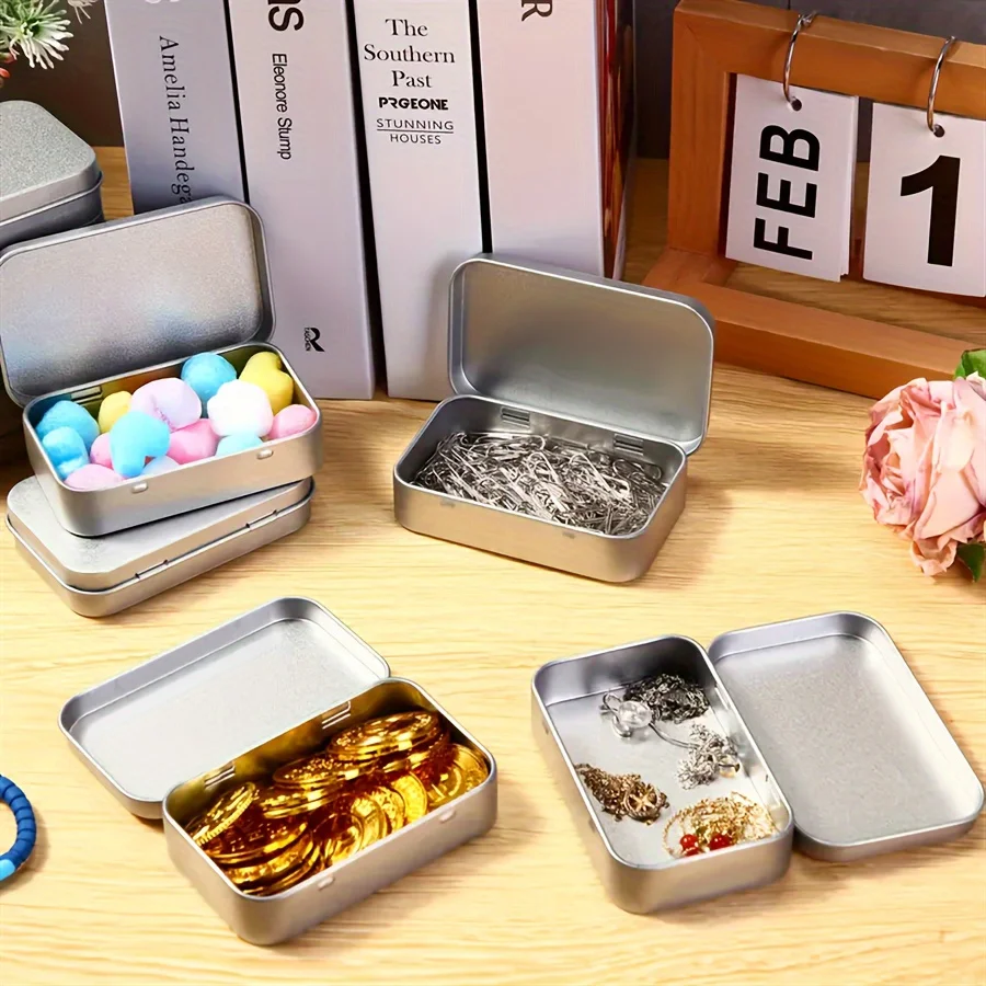 

Современные портативные металлические контейнеры для хранения, прямоугольные навесные таблетки, карточки, коробки для ювелирных изделий и конфет, прочная конструкция