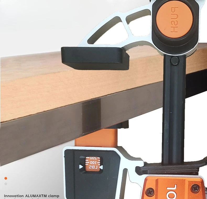 Aluminum Alloy All-Metal F-Clamp for Woodworking, Quick Grip Panel Clamp, Force Display Fixing Clamp, Pony Clamp