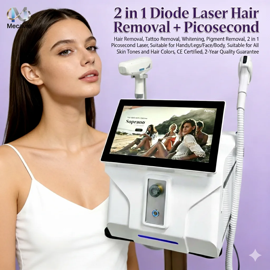 

Лидер продаж: Мощный диодный лазер 2-в-1 для удаления волос и татуировок с 4 длинами волн (755 нм, 808 нм, 940 нм, 1064 нм) и функцией охлаждения Ice Cooling