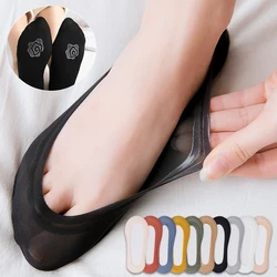 Women Invisible Boat Socks Breathable Silicone Non-slip Summer Ultra-thin Low Cut Sock Slippers High Quality Comfortable Sox