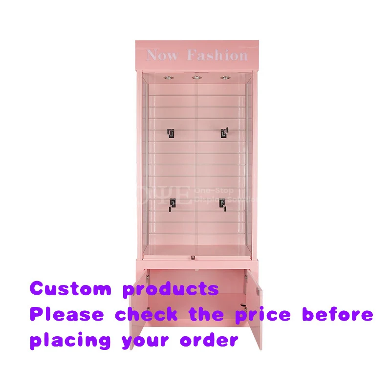 custom.Customized ModernLEDLight stand, nail art and skincare display cabinet，Suitable wall display in salon and cosmetic st