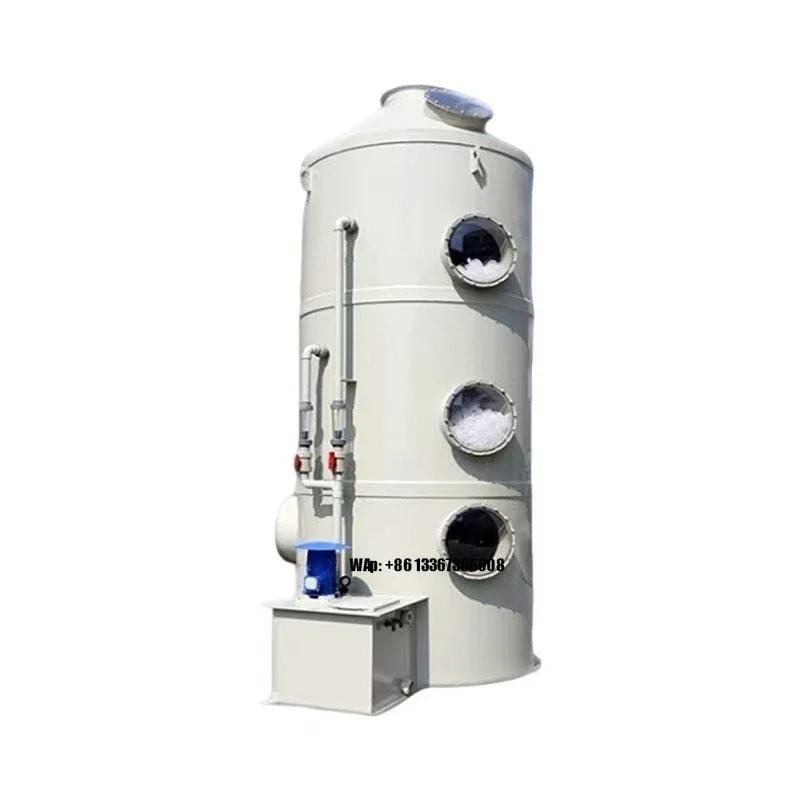 Scrubber Spray Tower Lab Ventilation Purify Equipment System Pump Core Waste Gas Reaction Dosing Gas Disposal