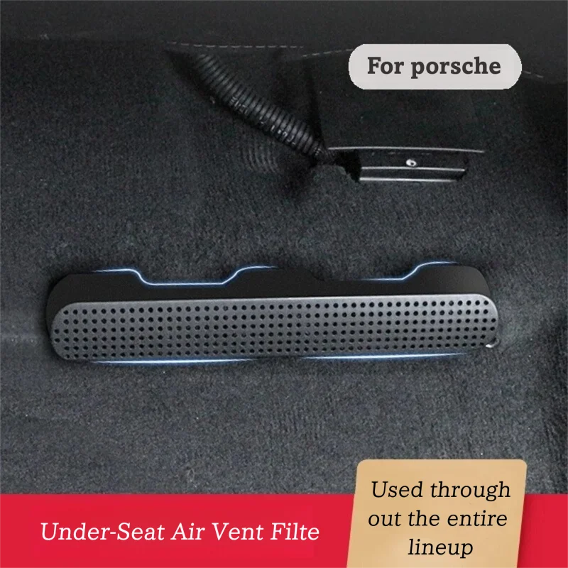 For Porsche Cayenne 2018-2026 Car Interior Under Seat Air Conditioner Outlet Duct Vent Protective Cover Trim Stickers