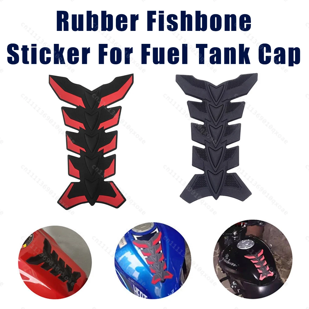 

3D Rubber Gas Fuel Oil Tank Pad Protector Cover Universal Motorcycle Tank Sticker Fish Bone