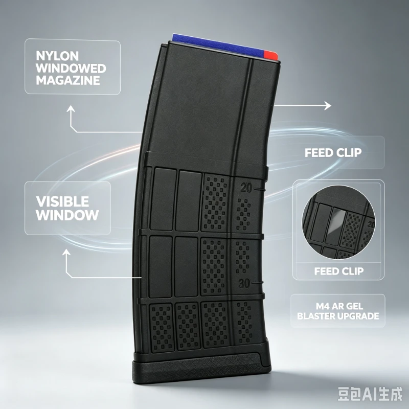 Stable‑Feed See‑Through Window Nylon Magazine Quick‑Swap Mod Accessory For M4 AR Gel Blaster