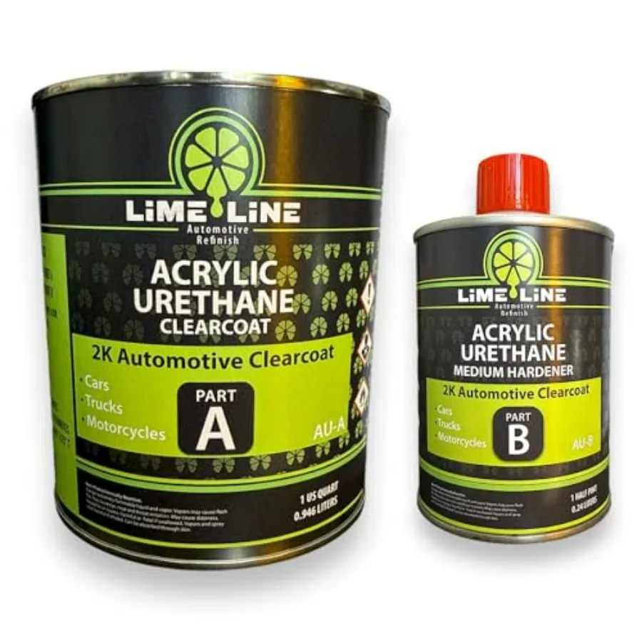 

2K Clear Coat 1.25 Quart Automotive Paint Kit with Hardener 4:1 Mix Ratio High Gloss Top Coat for Cars Trucks and Motorcycles