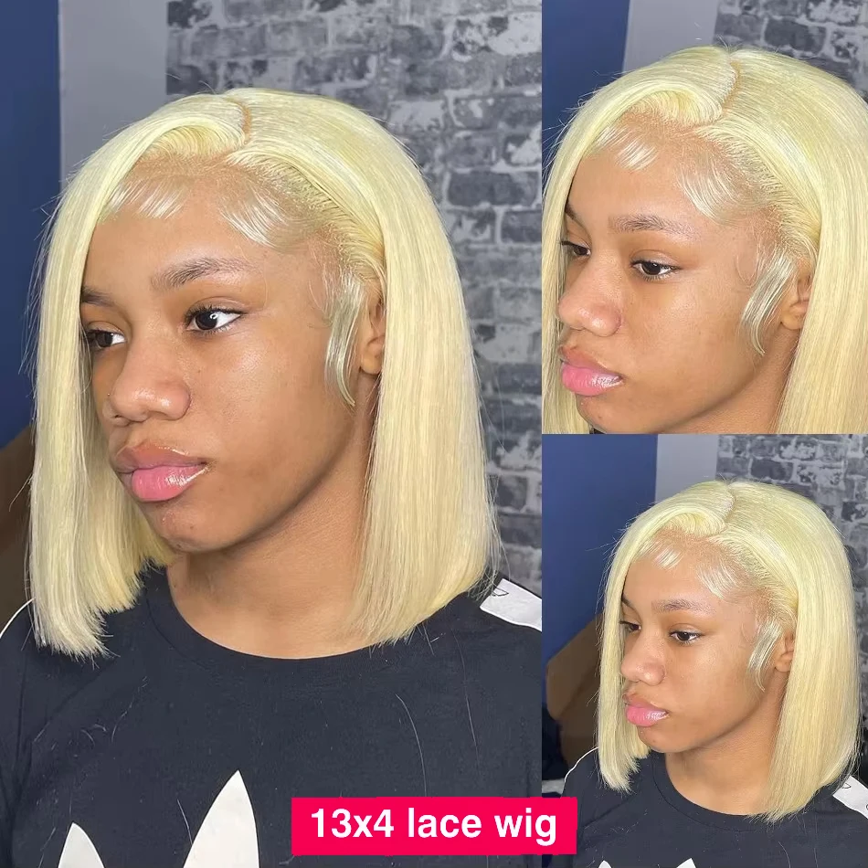 ハニーブロンドの7x6、613カラーの短いボブウィッグ。8~ - Glueless Wear And Go Human Hair Wig のレビューと価格