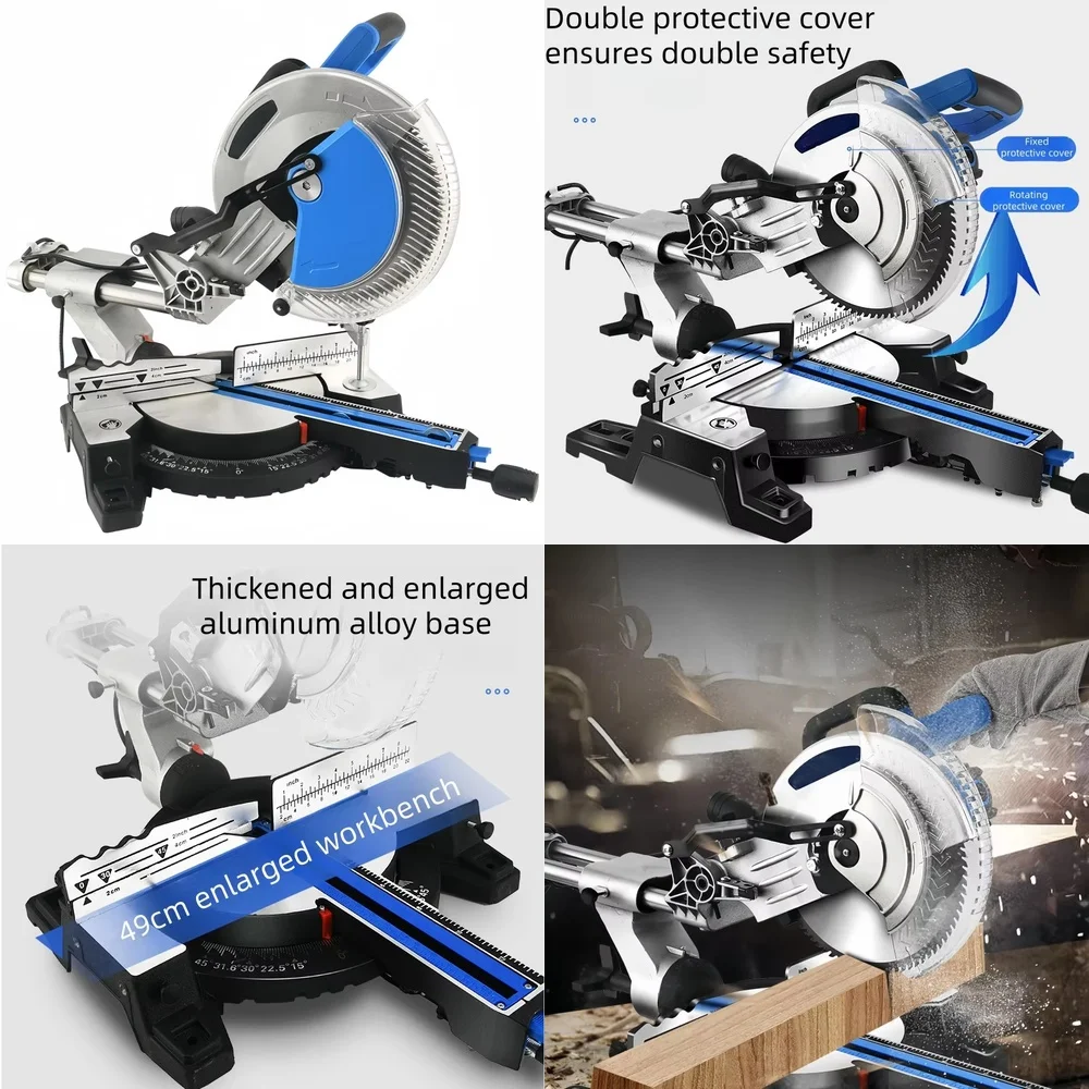 12 Inch Heavy Aluminum Cutting Saw for NEOBRISKEN High Power Push Pull Industrial Metal Cutter for Precision Angle