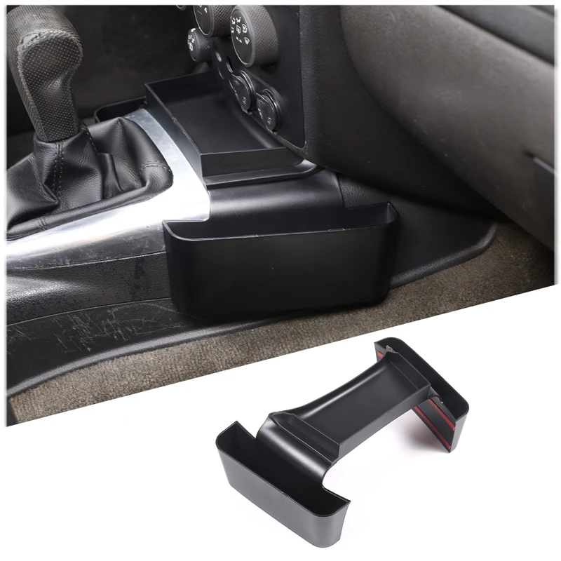 ABS Black Center Console Side Storage Box Multi-Function Mobile Phone Tray For Hummer H3 2005-2009 Car Interior Accessories