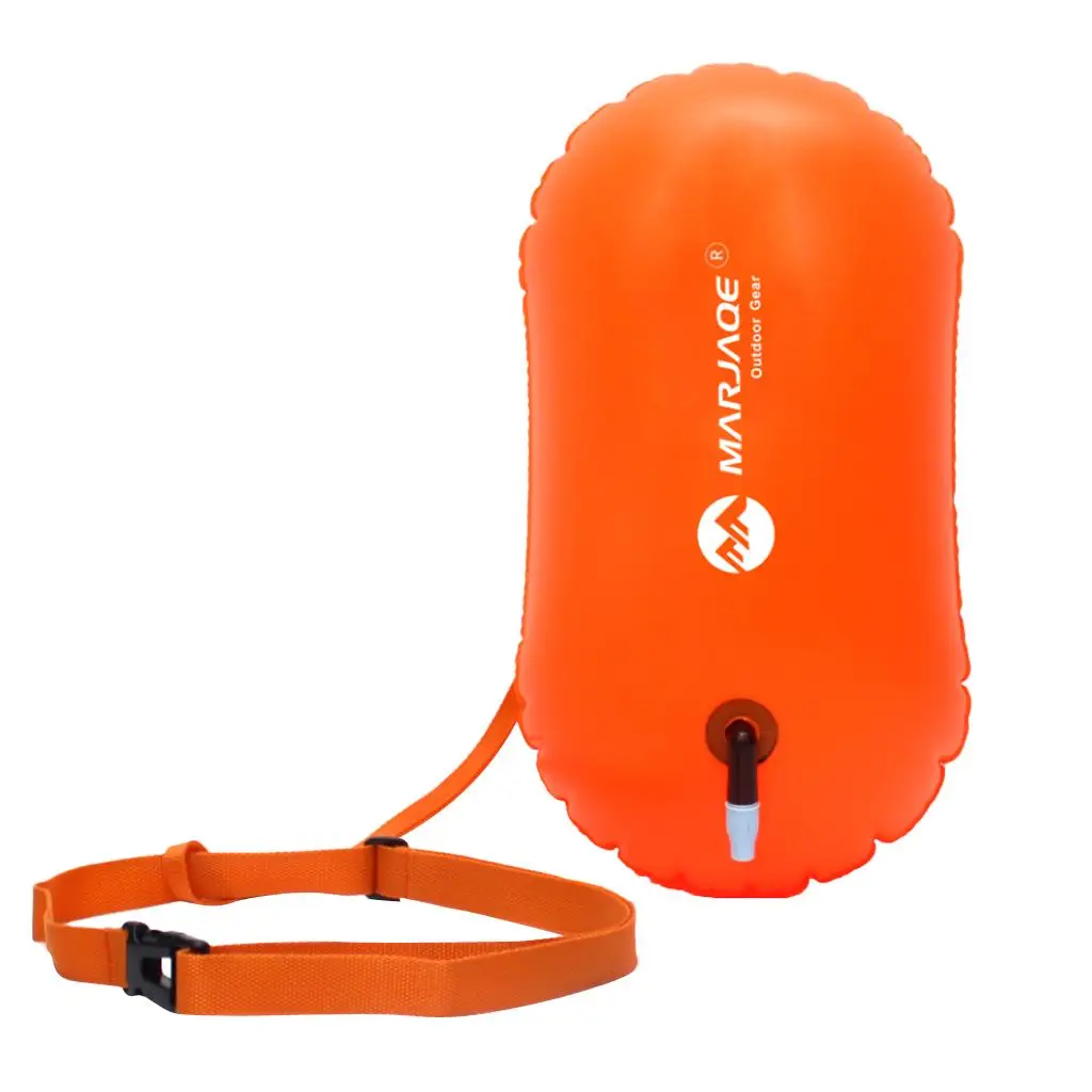 Swim Safe Buoy Tow Floats Pool Open Wild Swimming Inflatable Air Bag Orange