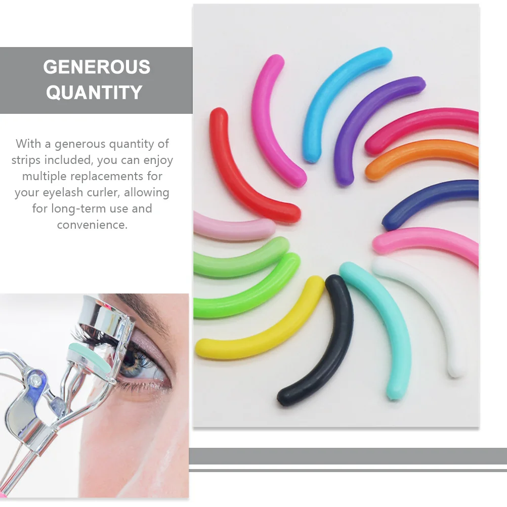 30 szt. Wkładki do zalotki do rzęs, wysokiej jakości silikonowe wkłady do wygodnego podkręcania, antypoślizgowe, wielokrotnego użytku, niezbędne do makijażu