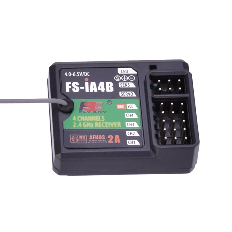 Receptor FS-iA4B 2,4 GHz 4CH 4,0-6,5 V CC para FS-I10 FS-I6 FS-I6S FS-IT4 FS-GT2F FS-GT2G Control remoto RC coche barco