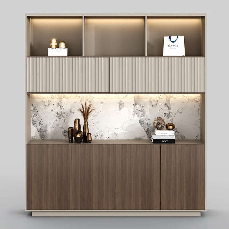 File cabinet Wooden office Glass door Floor-to-ceiling door Locker furniture