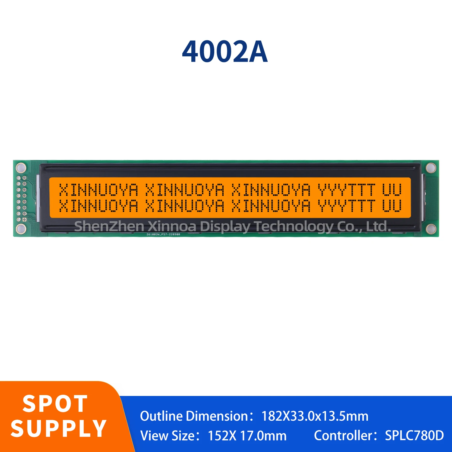 4002A Lcd Screen Module 40 * 2 Character Dot Matrix Screen Orange Light Black Cob Monochrome Screen 5V/3.3V Lcm Lcd Module