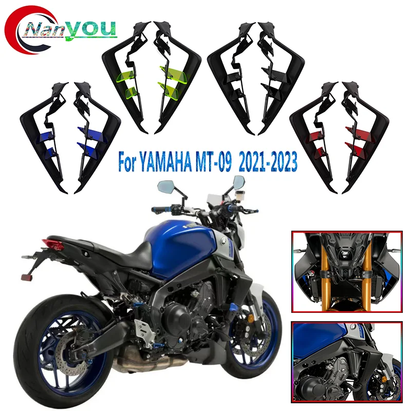 

For YAMAHA MT-09 SP MT 09 2021 2022 2023 Motorcycle Sport Downforce Naked Side Spoilers Aerodynamic Wing Deflector MT09 21-23