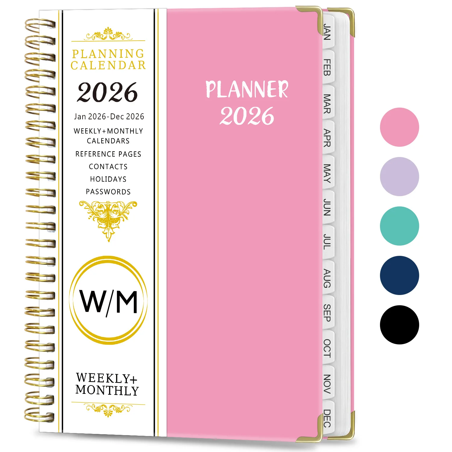 2026 English Notebook A5 Coil Calendar Book Weekly Planner Book Work Record Schedule Book Notebooks & Writing Pads