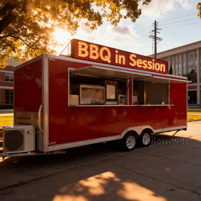 

Wholesale Profitable Compact Food Trailer Crepe Smoothie Dessert Pancake Donut Bakery Food Truck With Full Kitchen