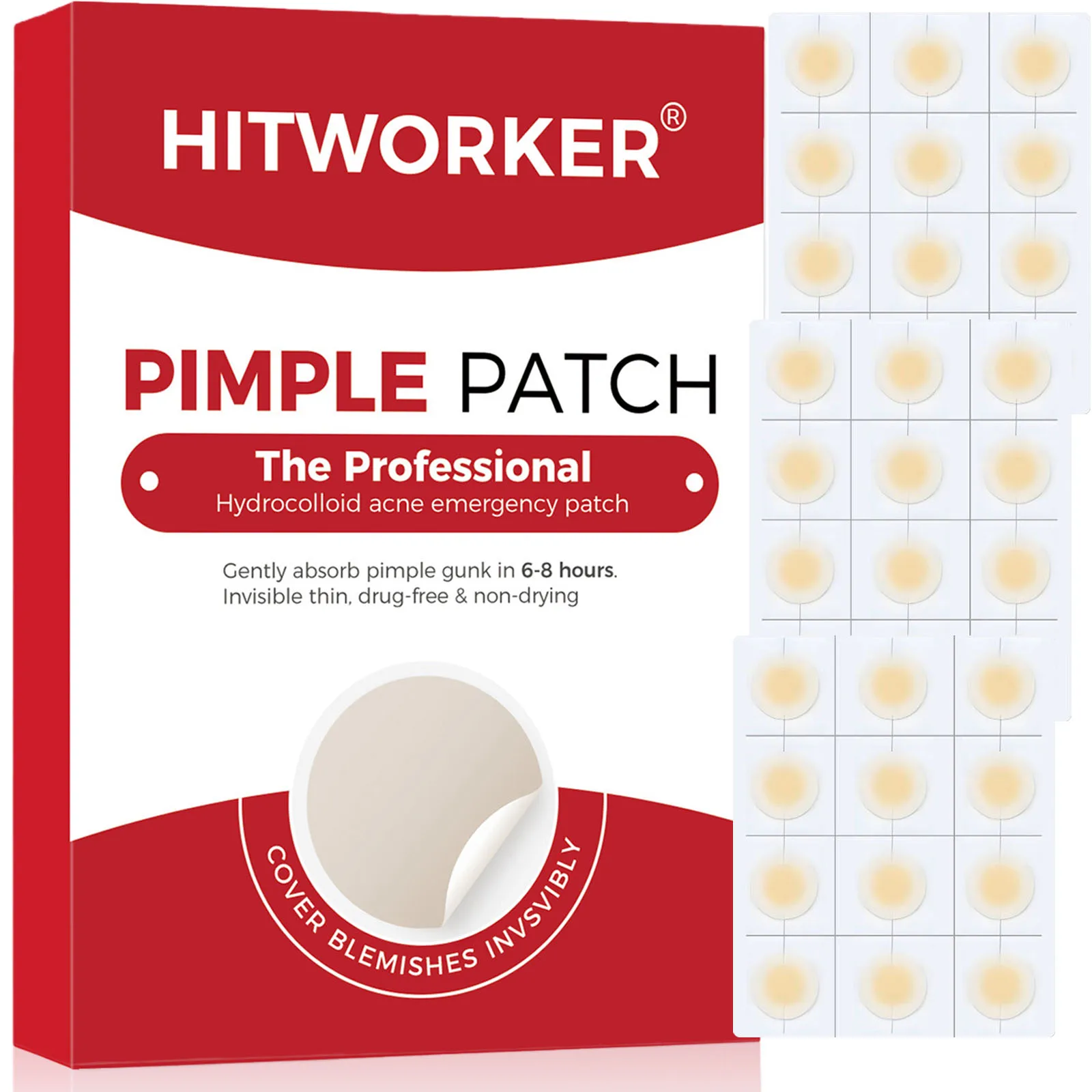 Invisible Waterproof Hydrocolloid Acne Patch for Facial Cleansing Care Essence Tool Accessory Suitable for All Skin Types
