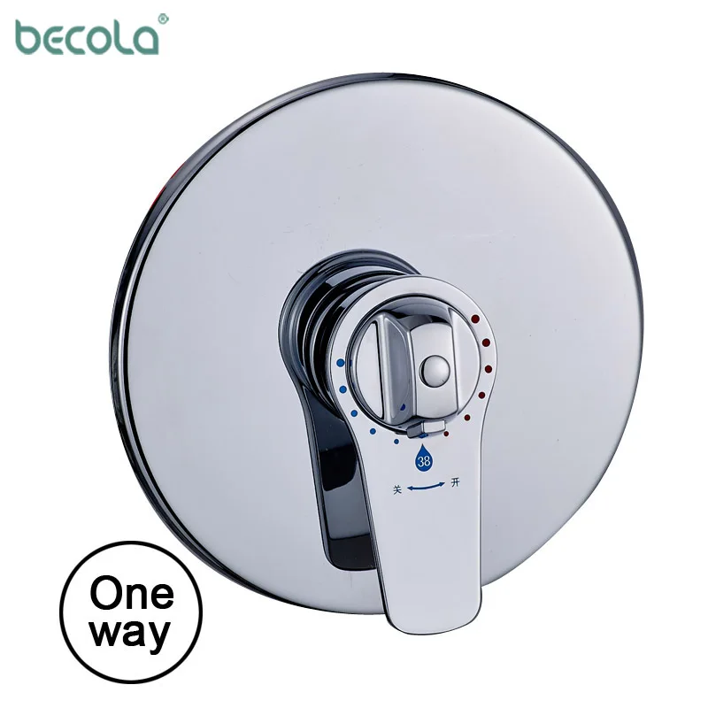 Kotak Dinding Kuningan MixerBrass Terpasang Tersembunyi Katup Penyampur Katup Pengatur Suhu Konstan Keran Mandi Termostatik Krom 3 Cara